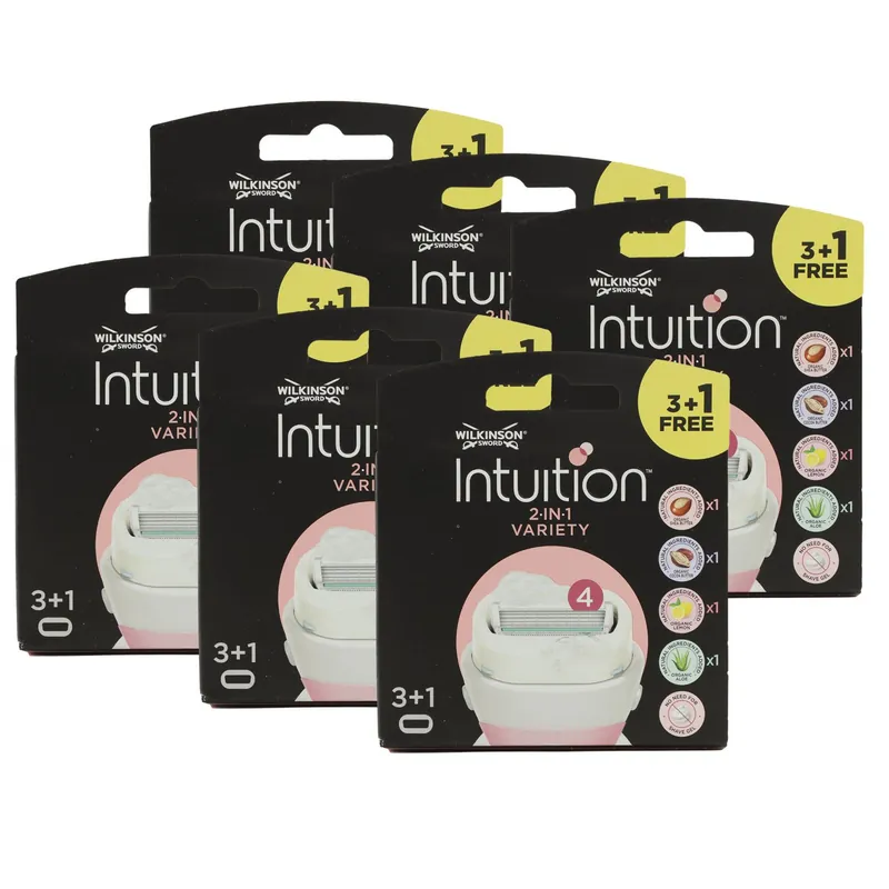 Wilkinson Sword Intuition 6 x 3 + 1 Summer Variety 4 Rasierklingen Damen Rasierer Set Begrenztes Angebot