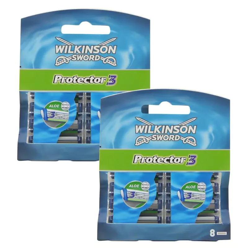 Neu Wilkinson Sword Protector 3 Klingen 2 x 8 Stück Rasierklingen Ersatzklingen