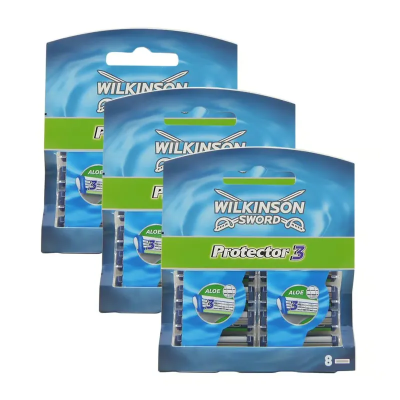 Wilkinson Sword Protector 3 Klingen 3 x 8 Stück Rasierklingen Ersatzklingen Top-Preis