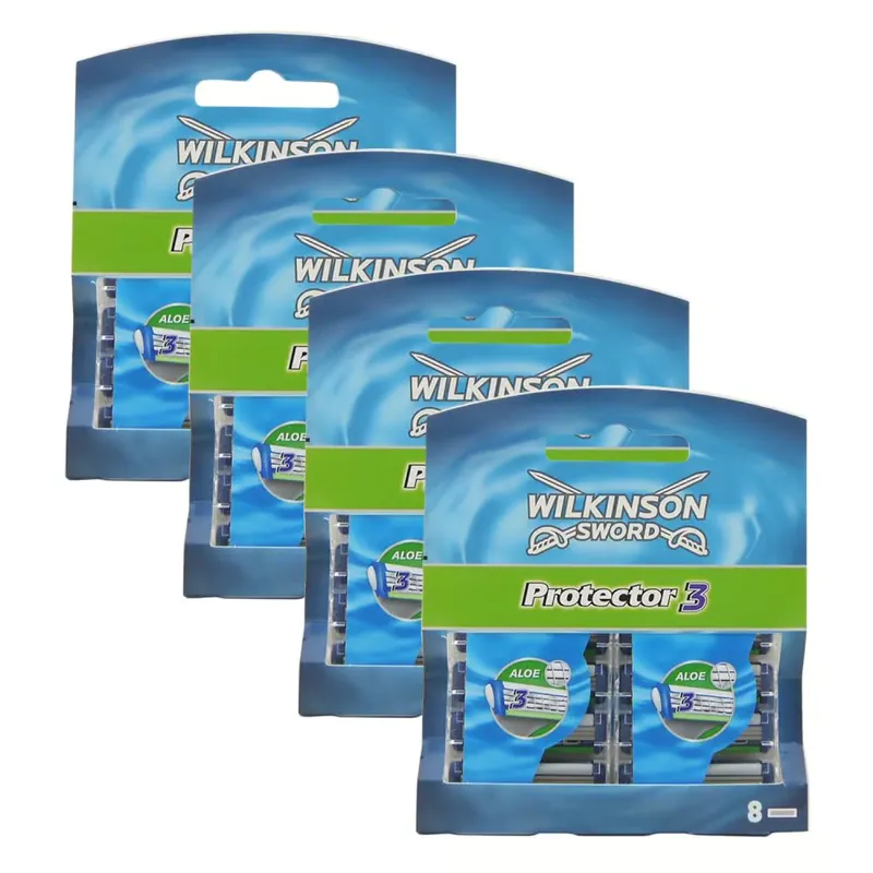 Sale Wilkinson Sword Protector 3 Klingen 4 x 8 Stück Rasierklingen Ersatzklingen