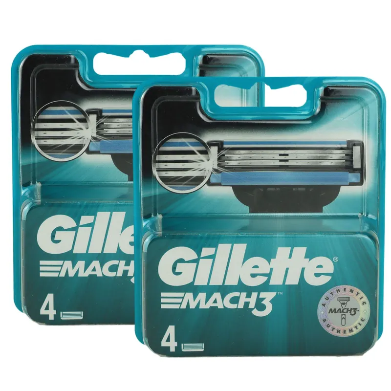 8 Gillette Mach3 Rasierklingen 2 x 4er Klingen Ersatzklingen Herrenklingen Set Direkt Vom Hersteller