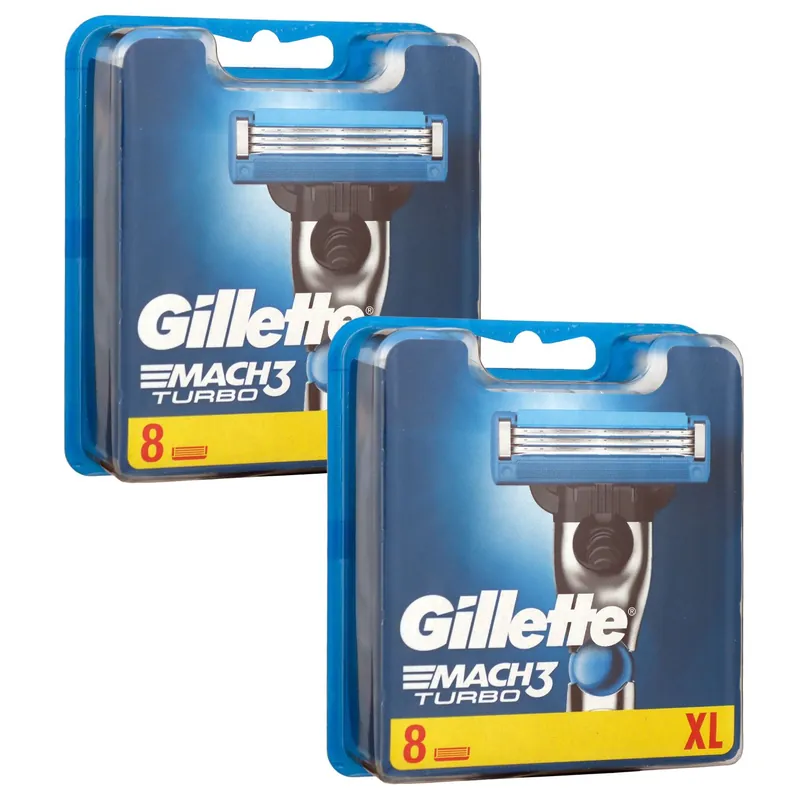 Knallerangebot Gillette Mach3 Turbo Rasierklingen 2 x 8 Stück Klingen Set