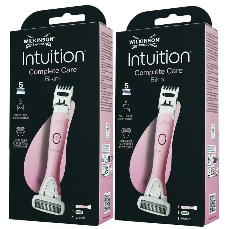 Meistverkauft Wilkinson Sword Intuition Complete 2 x Damen Bikini Rasierapparat + 1 Klinge Set
