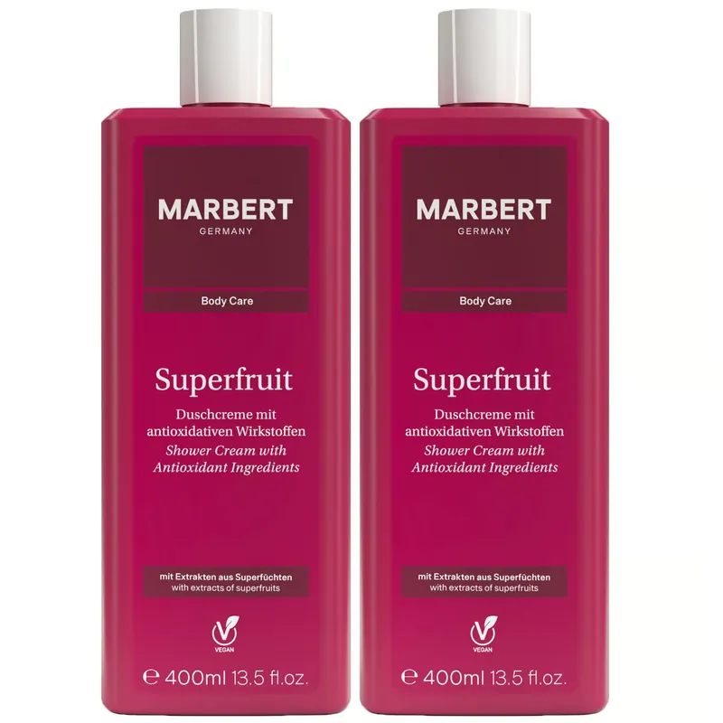 Marbert Superfruit 2 x 400 ml Duschcreme Dusch Creme Shower Cream Set Must-Have