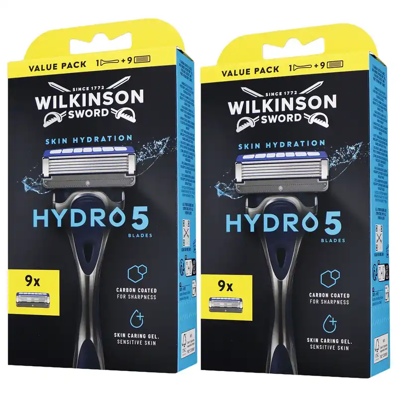 Wilkinson Sword Hydro 5 Skin Protection Regular 2 x 1 Rasierer + 9 Klingen Set Preisreduziert
