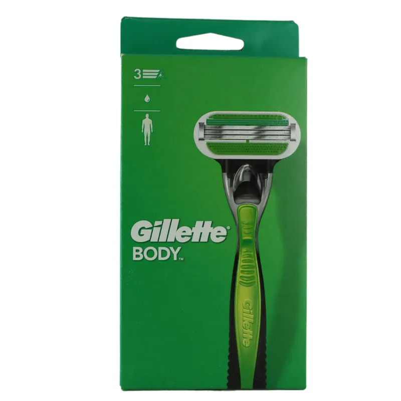 Gillette Body Rasierer 3 fach Klinge Herrenrasierer Anti Rutsch Griff Heißes Angebot