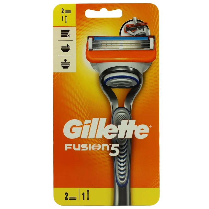 Gillette Fusion 5 Rasierapparat mit 2 Klingen Herrenrasierer Rasierer Rabatt