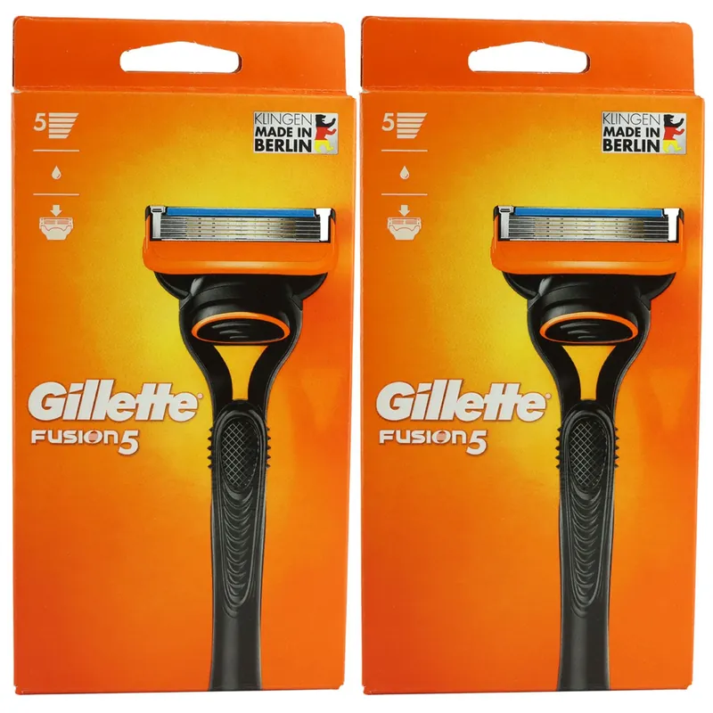Saisonangebot Gillette Fusion 5 Rasierer 2 x Rasierapparat & 1 x Klinge Set