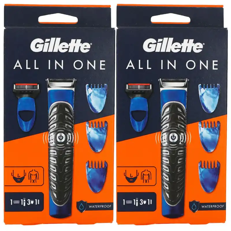 Gillette Fusion Proglide Styler 2 x 4 in 1 Rasierer Trimmer & 1 Klinge & 3 Aufsätze Waterproof Set Wochenendangebot