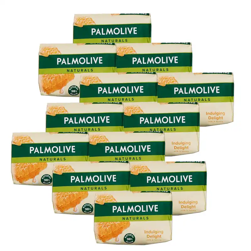 Palmolive Naturals 12 x 90 g Seife Stückseife Milch und Honig Set Geprüft