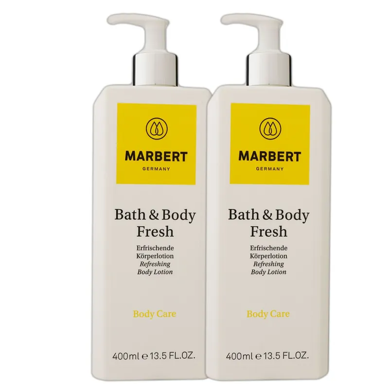 Marbert Bath & Body Fresh 2 x 400 ml Refreshing Fresh Bodylotion alle Hauttypen Set Top-Preis