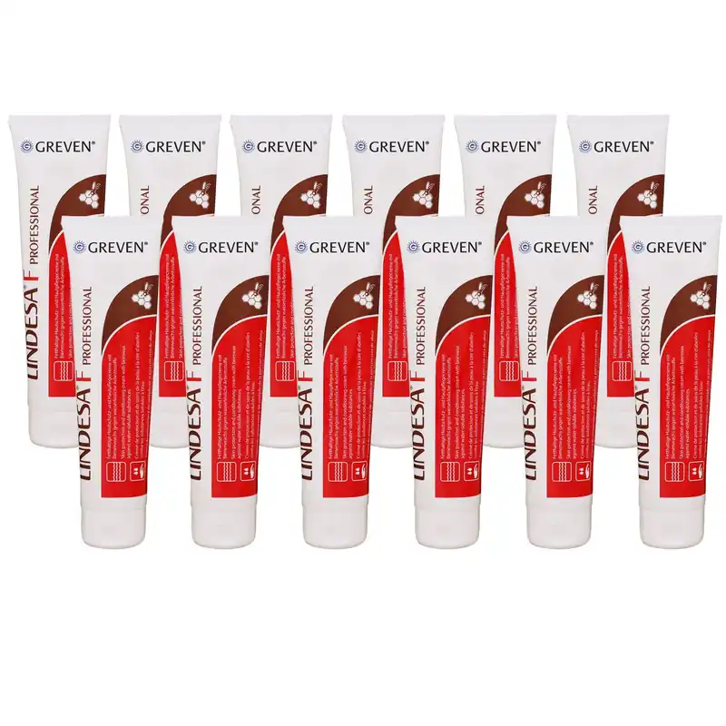 Lindesa F Professional 12 x 100 ml Fetthaltige Hautschutzcreme mit Bienenwachs Top-Preis