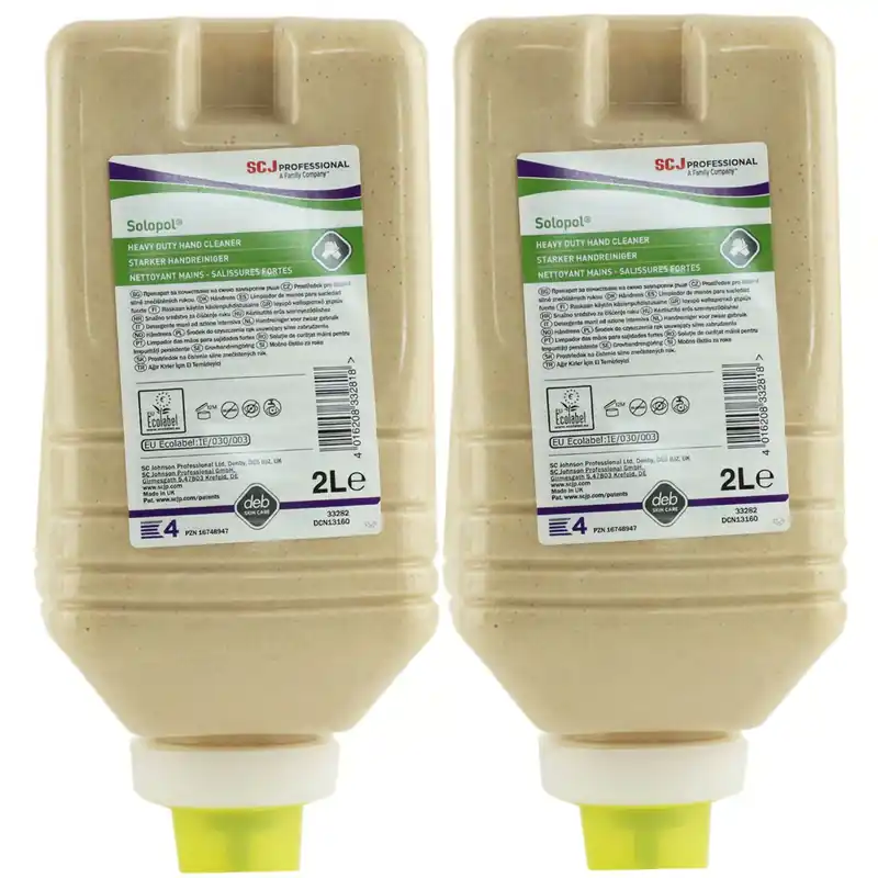 Schnäppchen SC Johnson Stoko Solopol natural 2 x 2000 ml Handreiniger 33282 unparfümiert Set