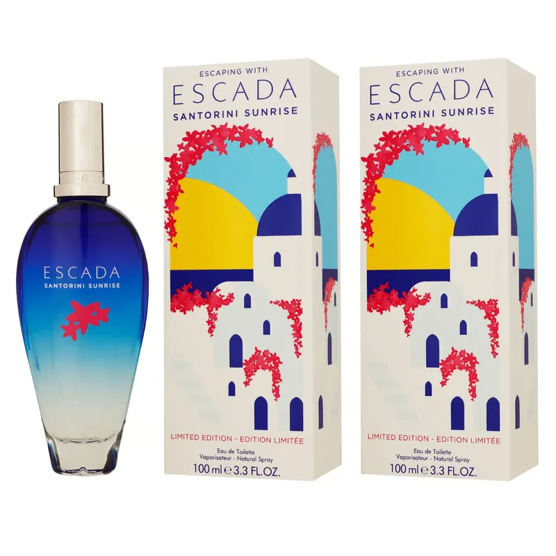 Zertifiziert Escada Santorini Sunrise 2 x 100 ml Eau de Toilette EDT Set Damenduft Limited Edition