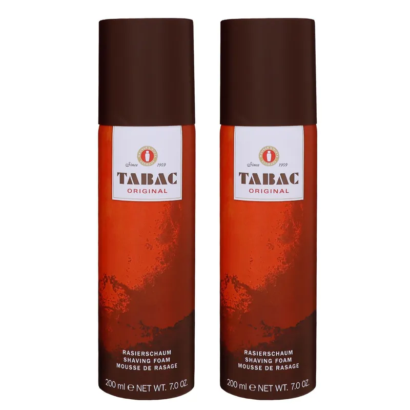 Nur Für Kurze Zeit Tabac Original 2 x 200 ml Rasierschaum Shaving Foam Herren Set