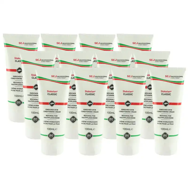 Neue Kollektion SC Johnson Stokolan Classic 12 x 100 ml Hautpflegecreme für Gesicht und Hände