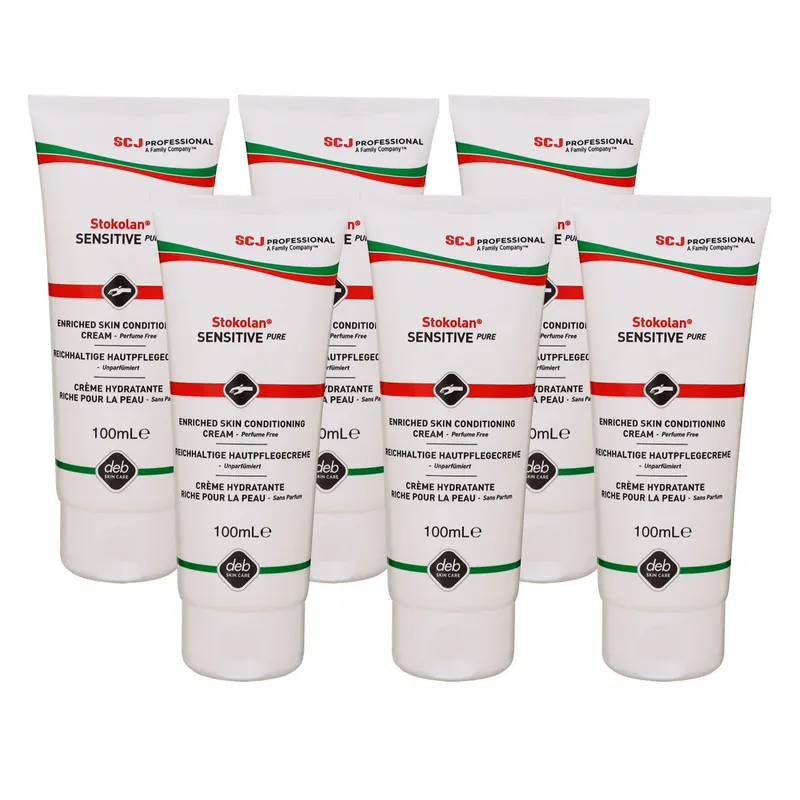Neuheit SC Johnson Stokolan Sensitive Pure 6 x 100 ml Hautpflegecreme Handcreme