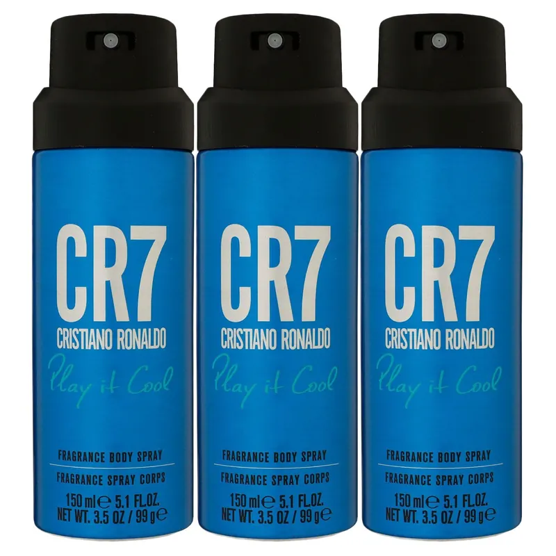 Preisknaller Cristiano Ronaldo CR7 Play It Cool 3 x 150 ml Deospray Deo Spray Body Spray Set