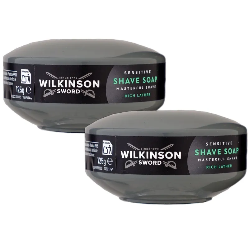 Wilkinson Sword Shave Soap Rasierseife 2 x 125 g sensitive Set Sichere Zahlung