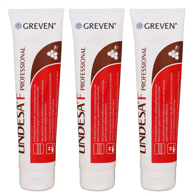 Online Kaufen Lindesa F Professional 3 x 100 ml Fetthaltige Hautschutzcreme mit Bienenwachs