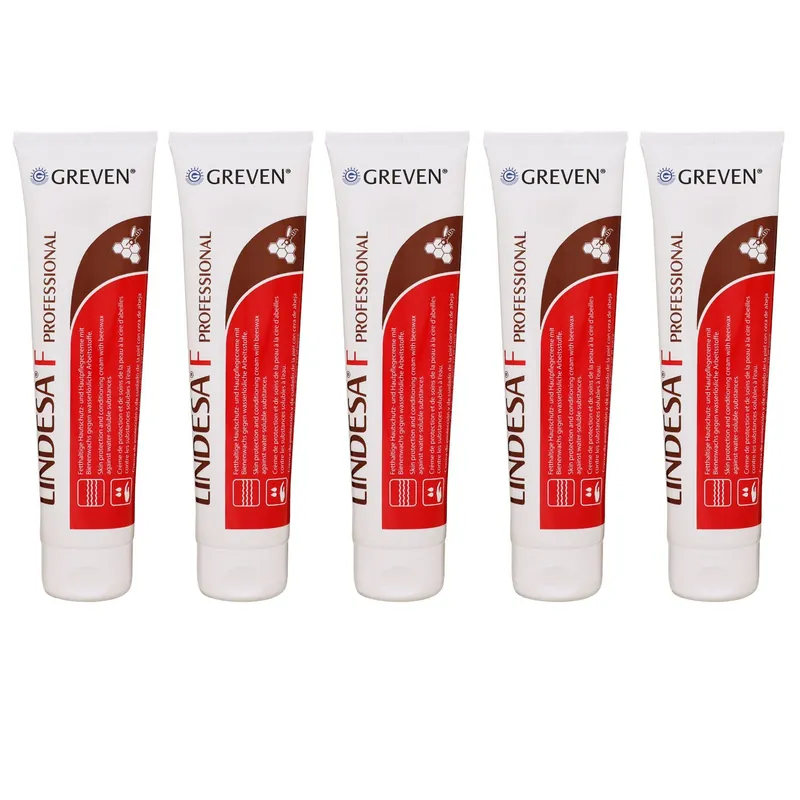 Lindesa F Professional 5 x 100 ml Fetthaltige Hautschutzcreme mit Bienenwachs Wochenendangebot