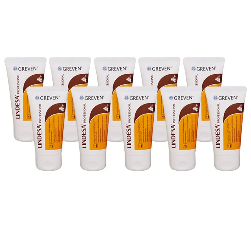 Lindesa Professional 10 x 50 ml Hautschutz- und Handpflegecreme mit Bienenwachs Preisknaller