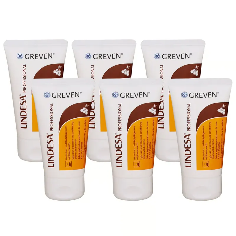 Direkt Vom Hersteller Lindesa Professional 6 x 50 ml Hautschutz- und Handpflegecreme mit Bienenwachs