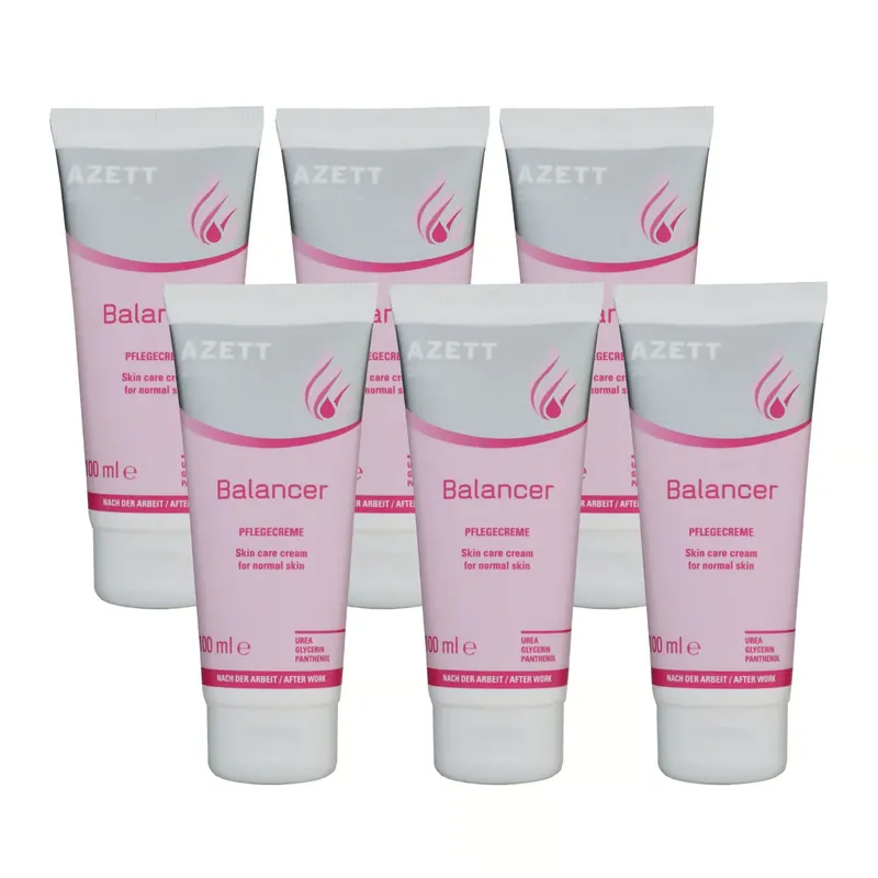 Azett Balancer Pflegecreme 6 x 100 ml Hautpflegecreme für normale Haut mit Urea Bestseller