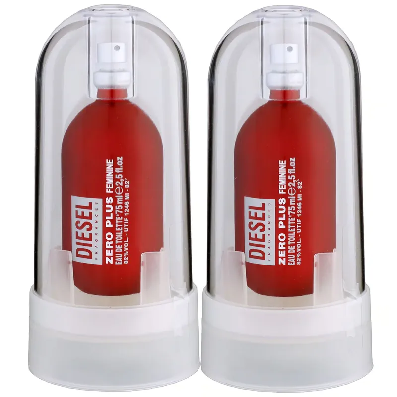 Diesel Zero Plus Feminine 2 x 75 ml Eau de Toilette EDT Set Damenduft Garantierte Lieferung