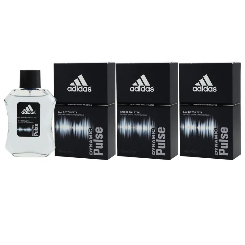 Abverkauf Adidas Dynamic Pulse 3 x 100 ml Eau de Toilette EDT Set Herrenparfum