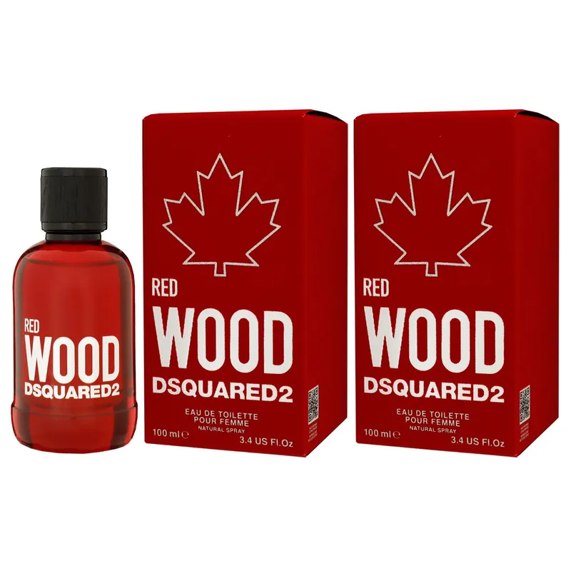 Dsquared2 Red Wood 2 x 100 ml Eau de Toilette EDT Set Damenduft Schnäppchen