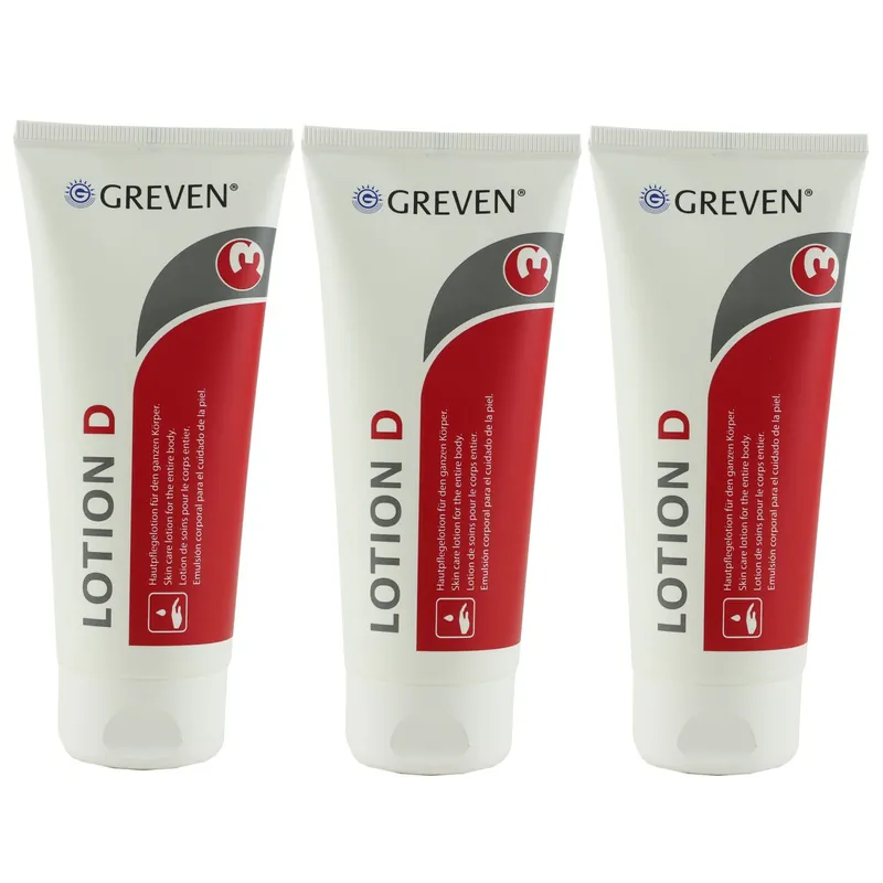 Greven Lotion D 3 x 100 ml Tube basiert auf Öl-inWasser-Emulsion Pflegelotion Beliebt