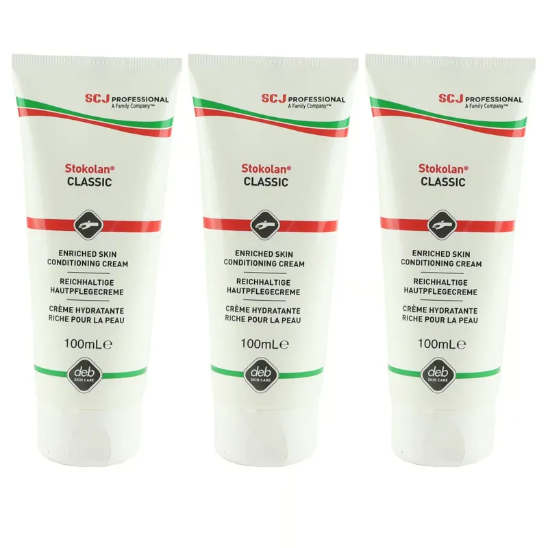 SC Johnson Stokolan Classic 3 x 100 ml Hautpflegecreme für Gesicht und Hände Wochenendangebot