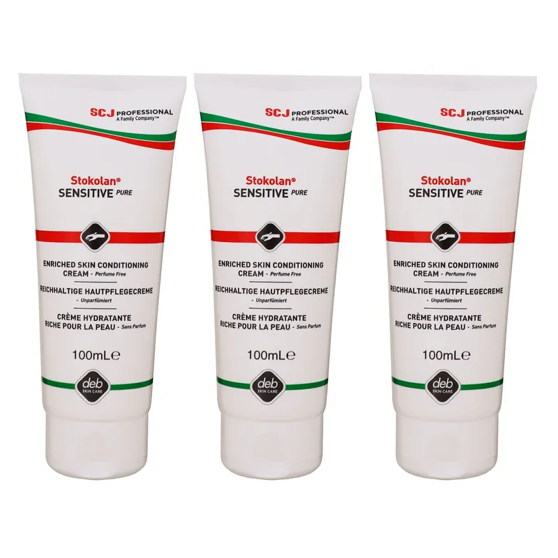 Preiswert SC Johnson Stokolan Sensitive Pure 3 x 100 ml Hautpflegecreme Handcreme