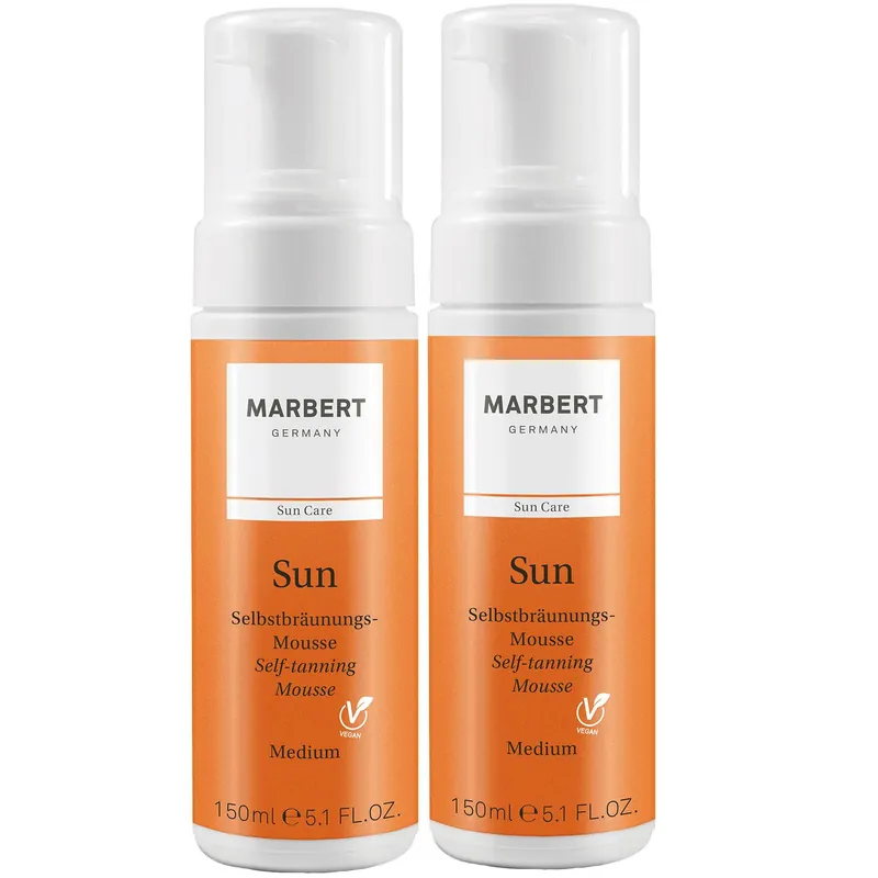 Markenware Marbert Sun Care 2 x 150 ml Selbstbräunungs-Mousse Selbstbräuner Medium Set