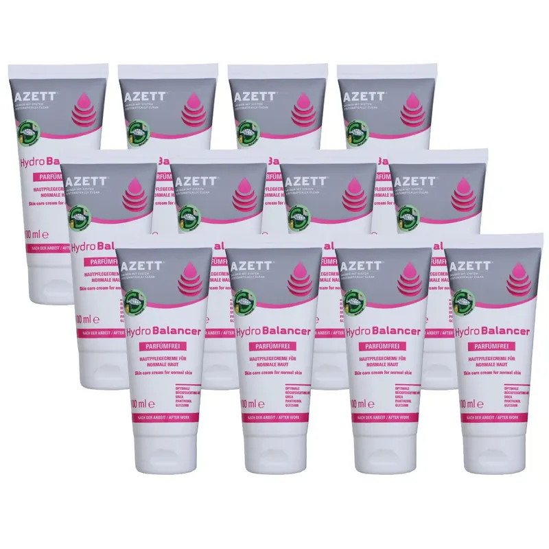 Preis Gesenkt Azett Hydro Balancer Apre sens Creme 12 x 100 ml Hautpflegecreme für Normale Haut Set