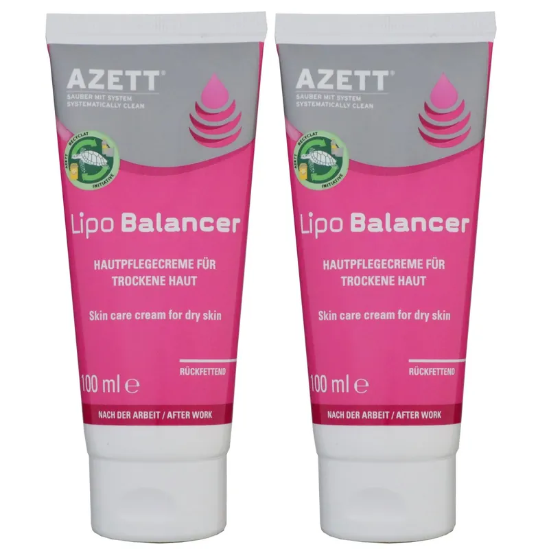 Schnäppchen Azett Lipo Balancer Cream 2 x 100 ml Hautpflegecreme für trockene Haut Rückfettend