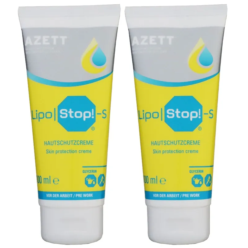 Meistverkauft Azett Lipo Stop Pre Ol Sens Cream 2 x 100 ml Hautschutzcreme Set