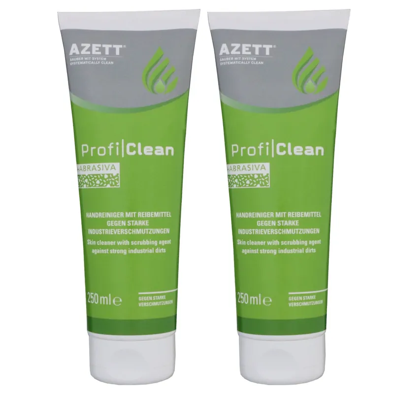 Markenware Azett Profi Clean Handreiniger 2 x 250 ml mit Reibemittel Industrieverschmutzung