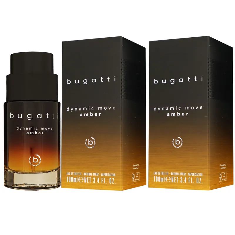 Versand Am Gleichen Tag Bugatti Fashion Dynamic Move Amber 2 x 100 ml Eau de Toilette EDT Set