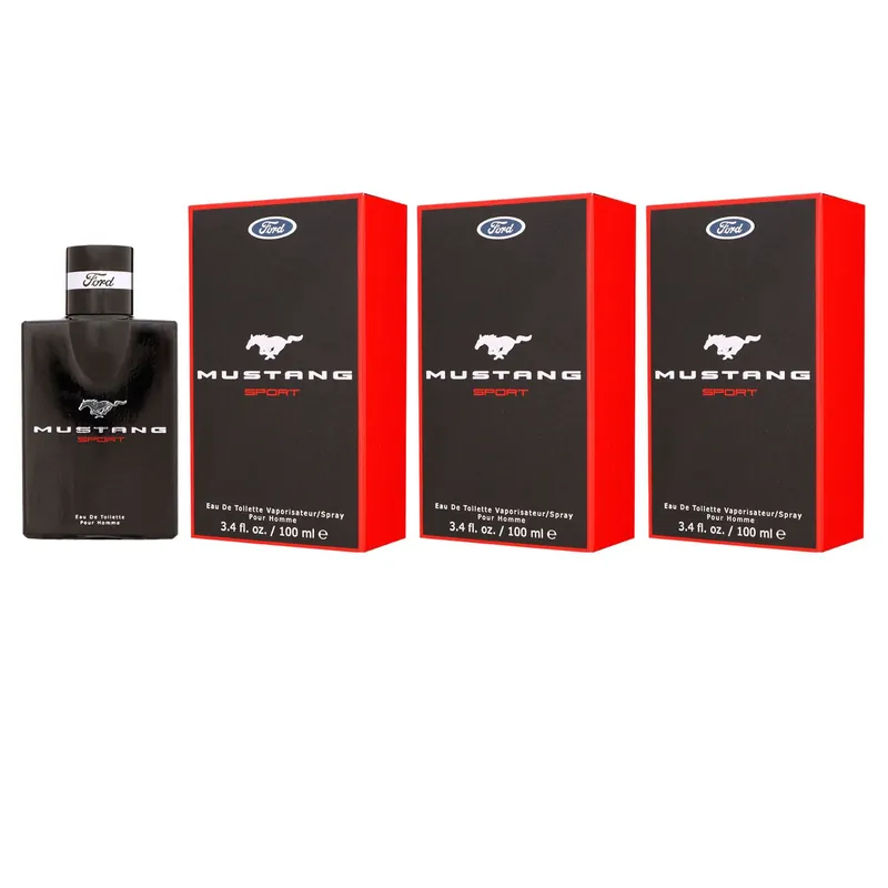 Ford Mustang Sport 3 x 100 ml Eau de Toilette EDT Set Herrenduft Aktuell