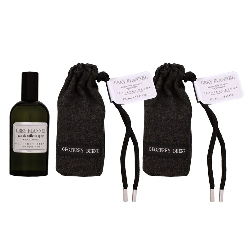 Geoffrey Beene Grey Flannel 2 x 120 ml Eau de Toilette EDT Set Herrenduft Neue Ware