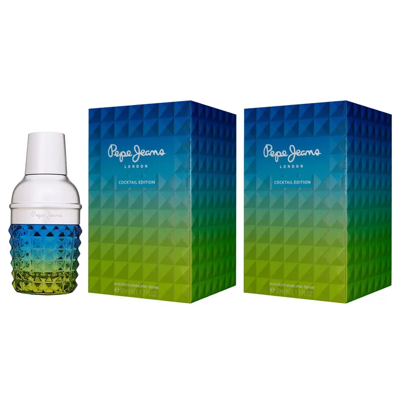 Pepe Jeans Cocktail Edition for Him 2 x 50 ml Eau de Toilette EDT Set Herrenduft Versand Am Gleichen Tag