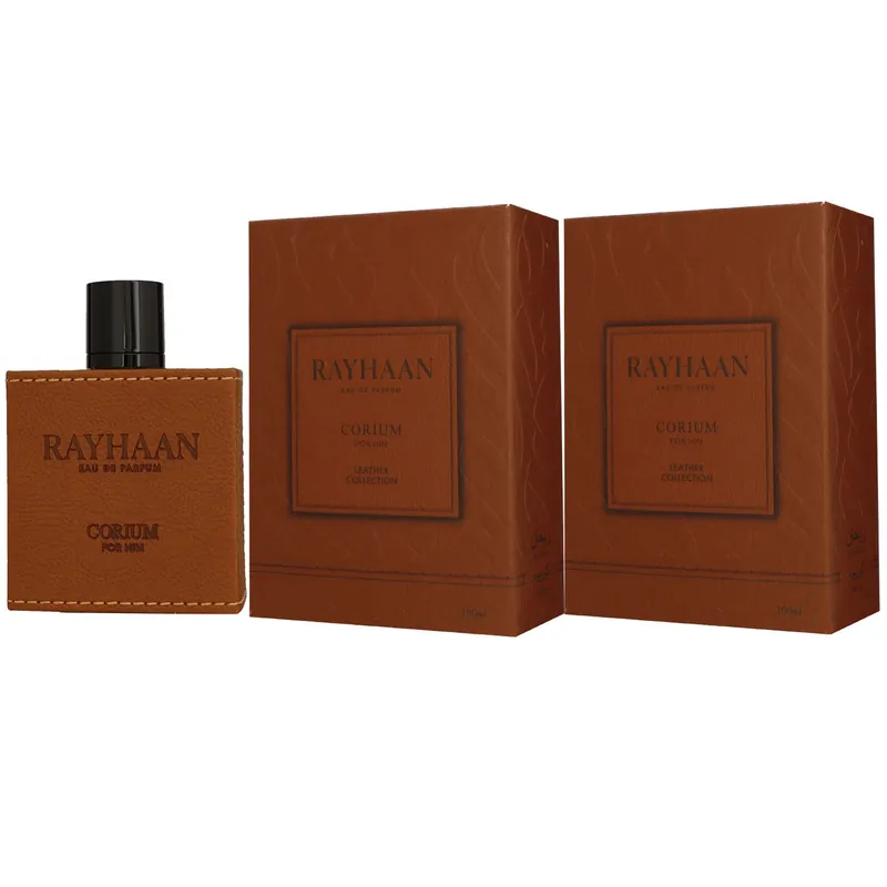 Rayhaan Leather Collection Corium 2 x 100 ml Eau de Parfum EDP Set Günstig
