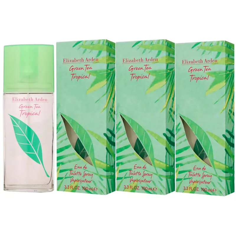 Elizabeth Arden Green Tea Tropical 3 x 100 ml Eau de Toilette EDT Set Damenduft Sichere Zahlung