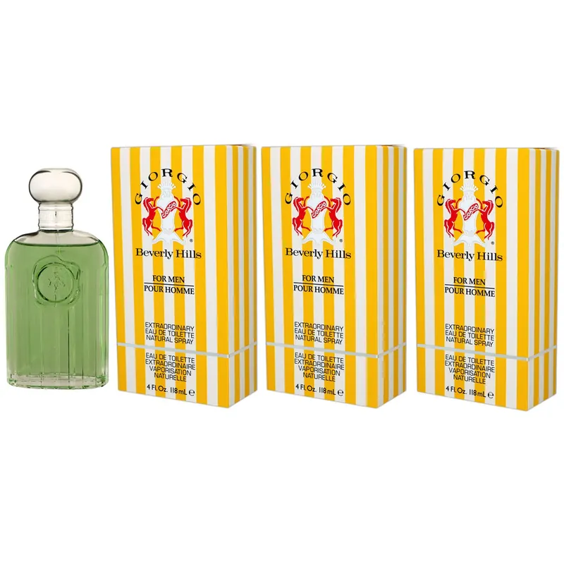 Top-Angebot Giorgio Beverly Hills Giorgio Yellow for Men 3 x 118 ml Eau de Toilette EDT Set Herrenduft