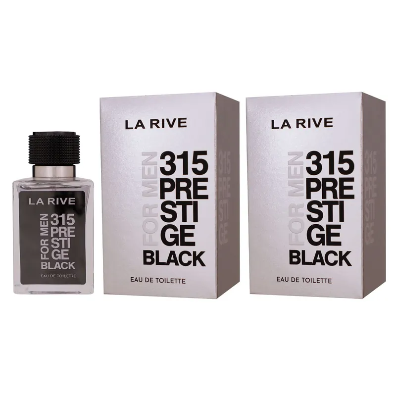 La Rive 315 Prestige Black for Men 2 x 100 ml Eau de Toilette EDT Set Preis Gesenkt