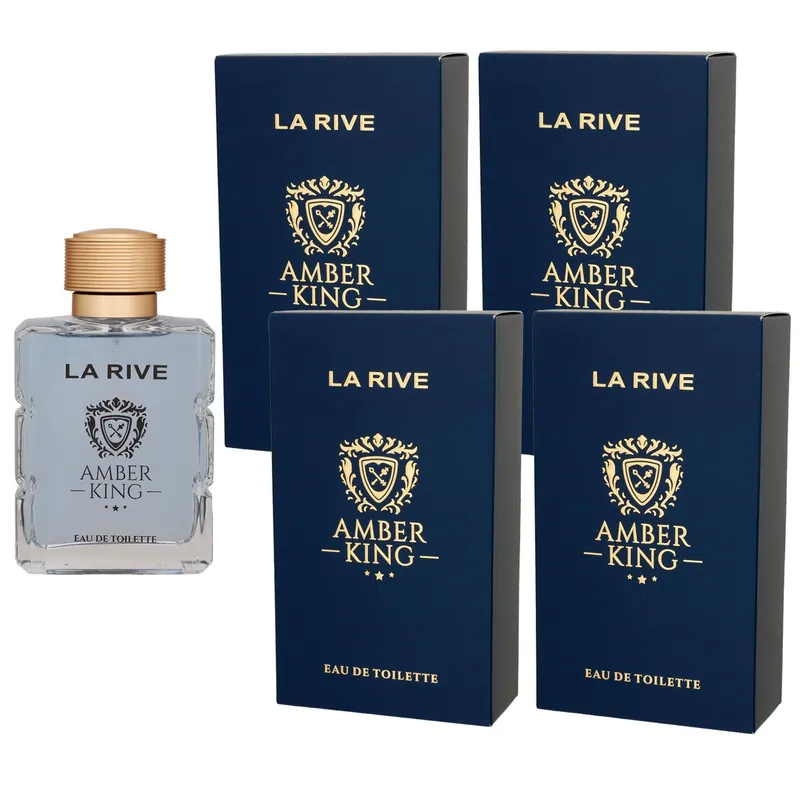 Highlight La Rive Amber King 4 x 100 ml Eau de Toilette EDT Set Herrenduft Herren Duft