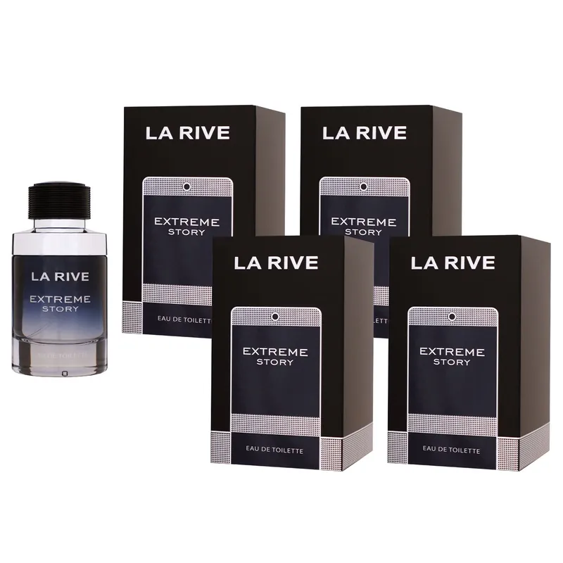 Sale La Rive Extreme Story 4 x 75 ml Eau de Toilette EDT Set Herrenduft