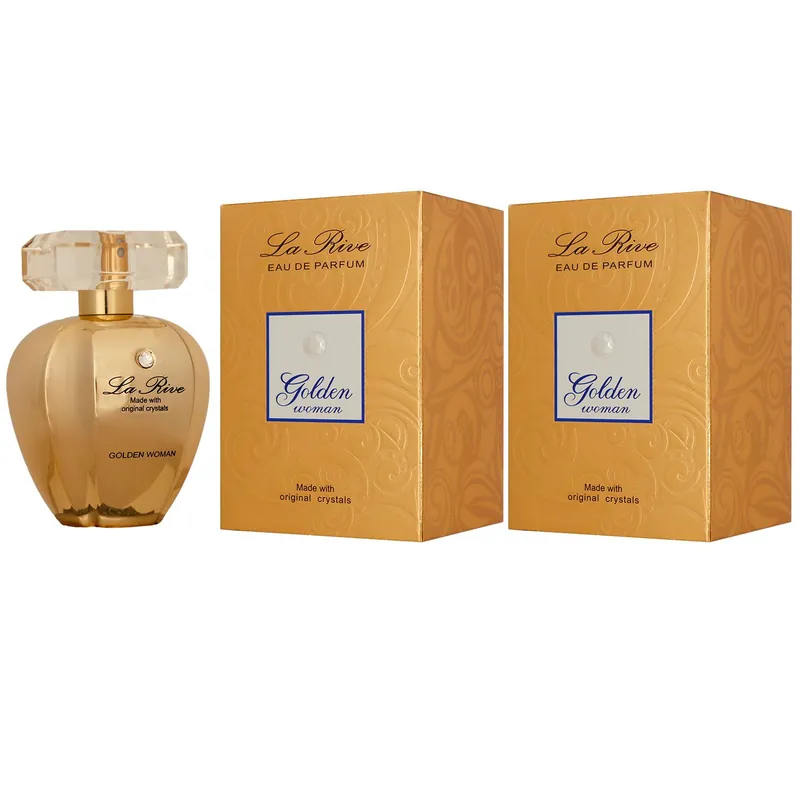 La Rive Golden Woman 2 x 75 ml EDP Set mit Swarovski Kristall Begrenztes Angebot